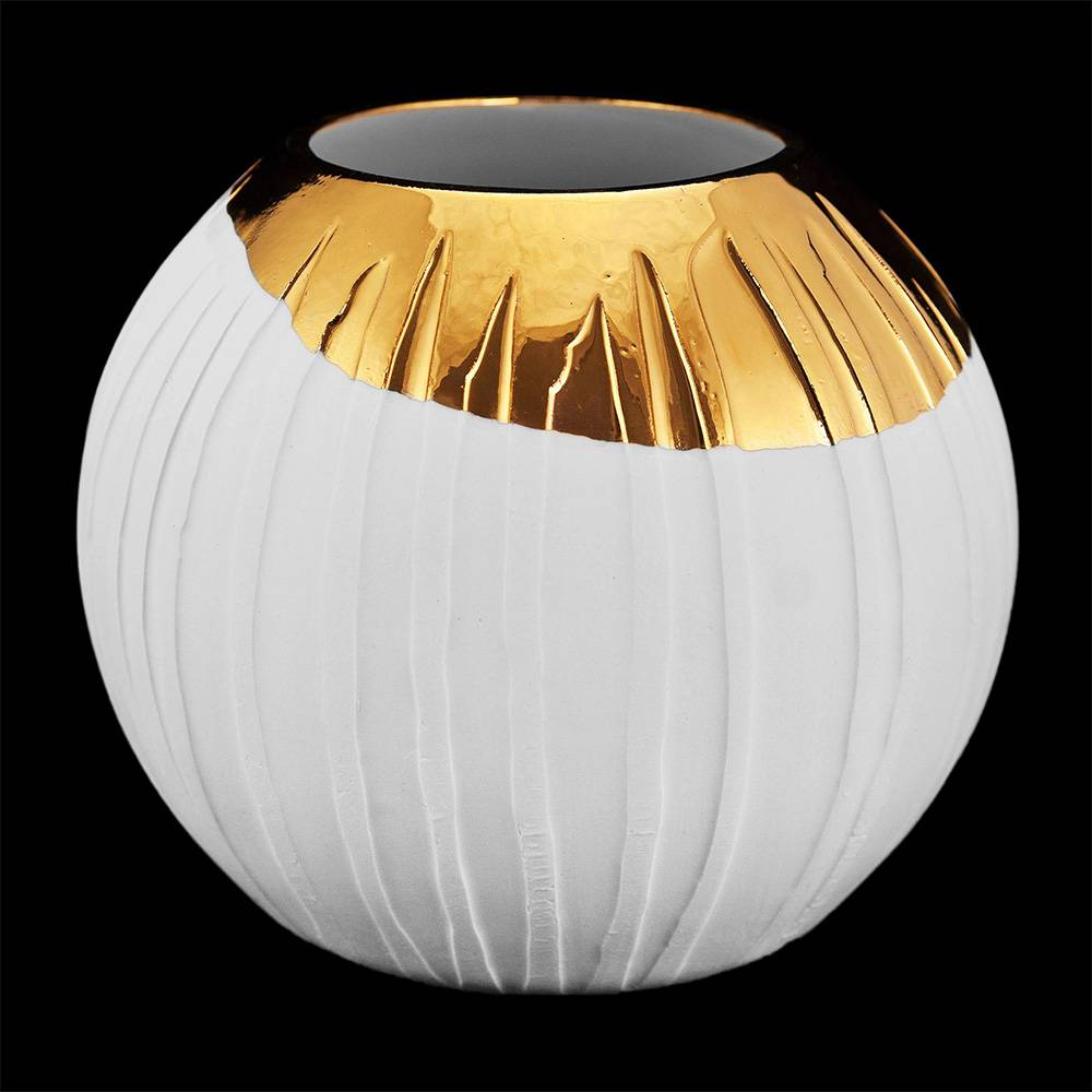 Porcelain lantern "Globe" with gold